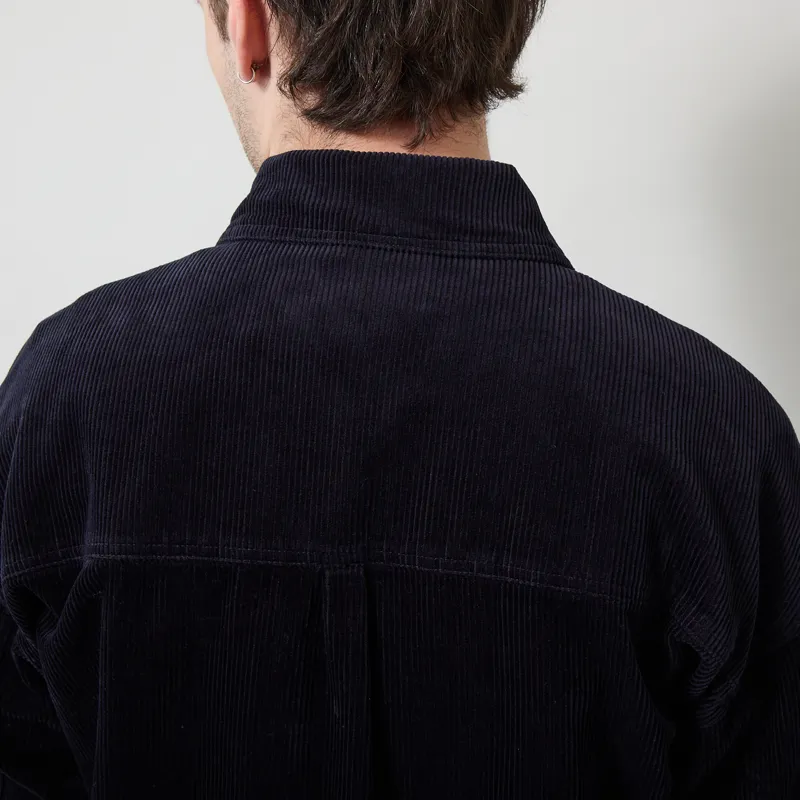 Revolution Zipped Worker Shirt Navy-11