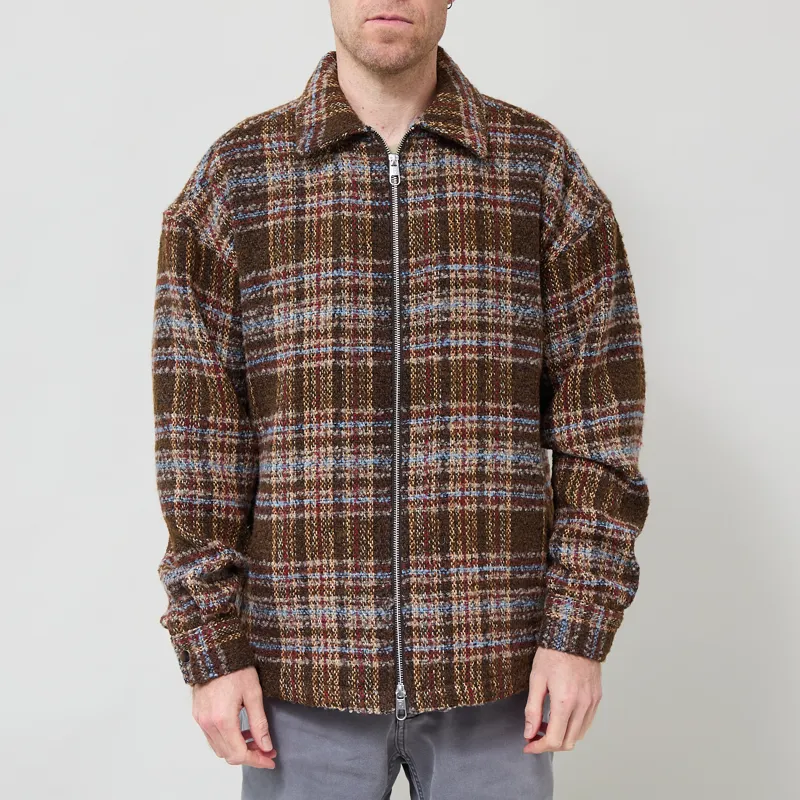 Revolution Zipped Overshirt Brown