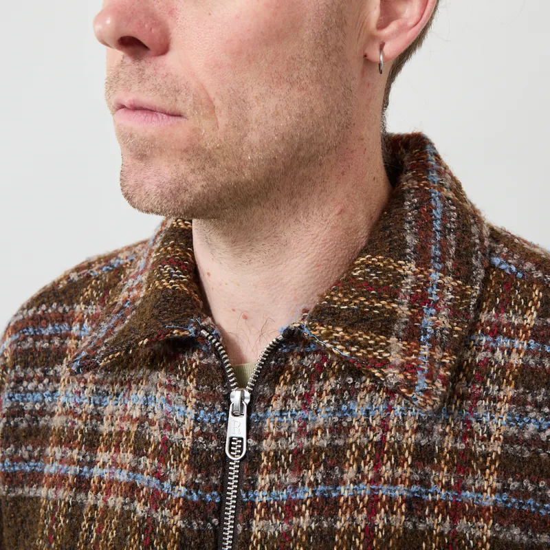 Revolution Zipped Overshirt Brown-4