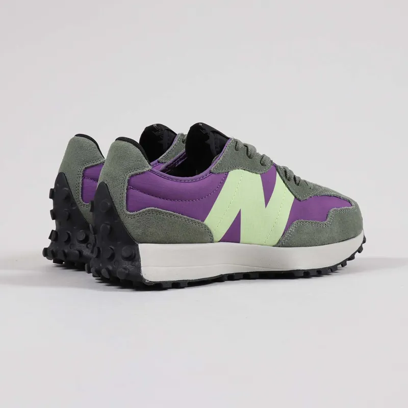 New Balance 327 Shoes Sour Grape Bleached Lime-2