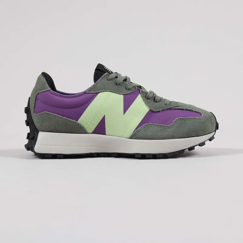New Balance 327 Shoes Sour Grape Bleached Lime-4