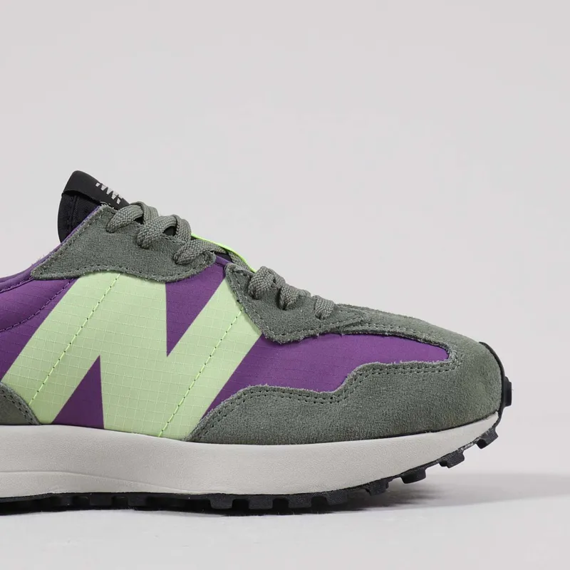 New Balance 327 Shoes Sour Grape Bleached Lime-6