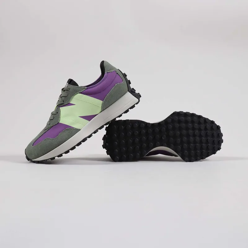 New Balance 327 Shoes Sour Grape Bleached Lime-1
