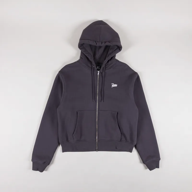Patta Classic Zip Up Hooded Sweater Forged Iron