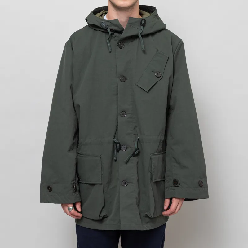 Universal Works Boston Parka Khaki Recycled Nylon Ripstop