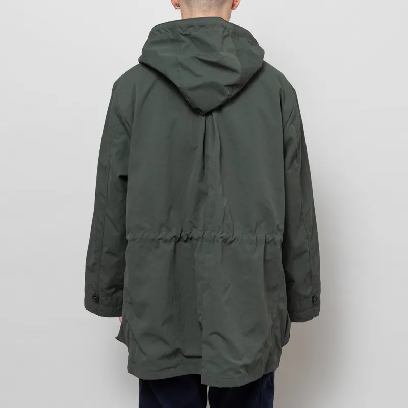 Universal Works Boston Parka Khaki Recycled Nylon Ripstop-3