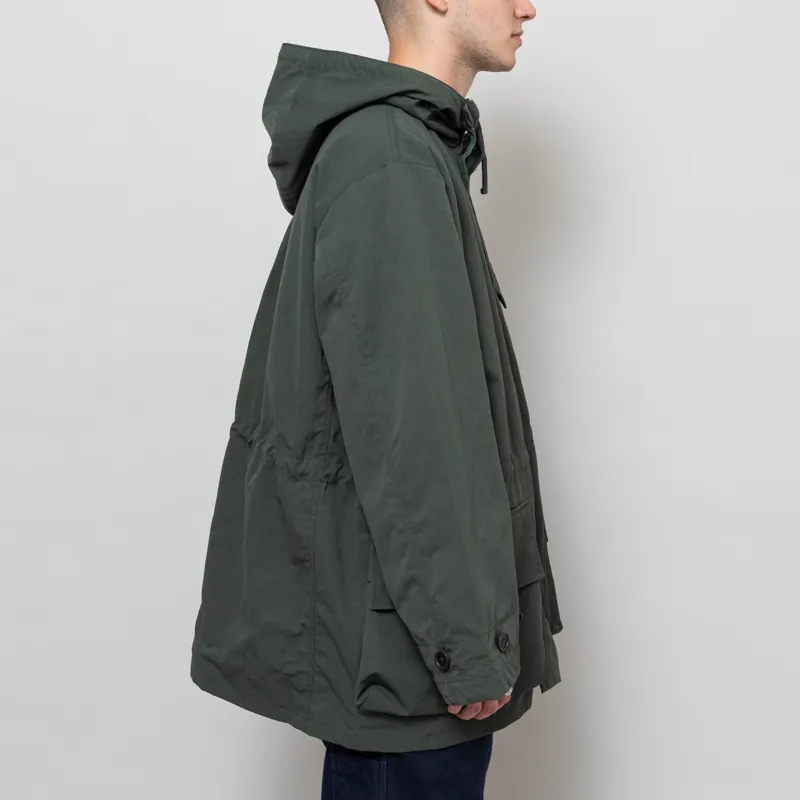 Universal Works Boston Parka Khaki Recycled Nylon Ripstop-4