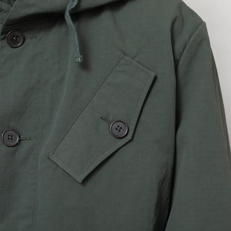 Universal Works Boston Parka Khaki Recycled Nylon Ripstop-6