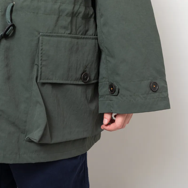 Universal Works Boston Parka Khaki Recycled Nylon Ripstop-9