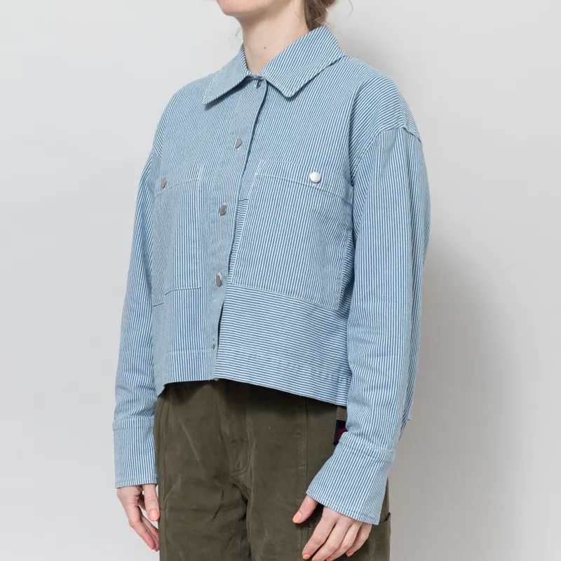 Selfhood Womens Cropped Shirt Blue-1