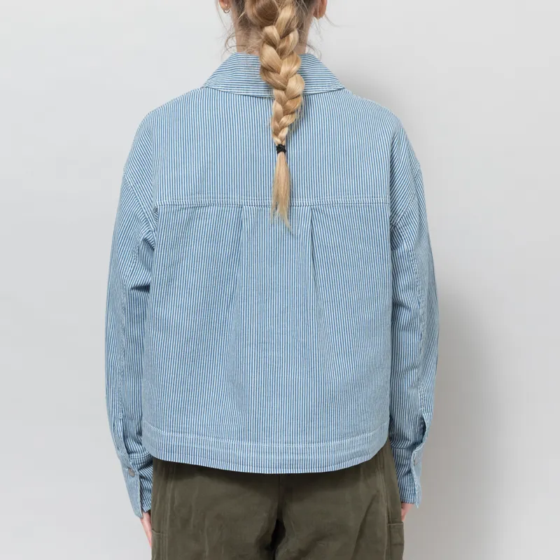 Selfhood Womens Cropped Shirt Blue-3