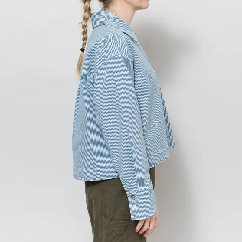 Selfhood Womens Cropped Shirt Blue-4