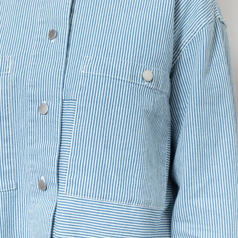 Selfhood Womens Cropped Shirt Blue-6