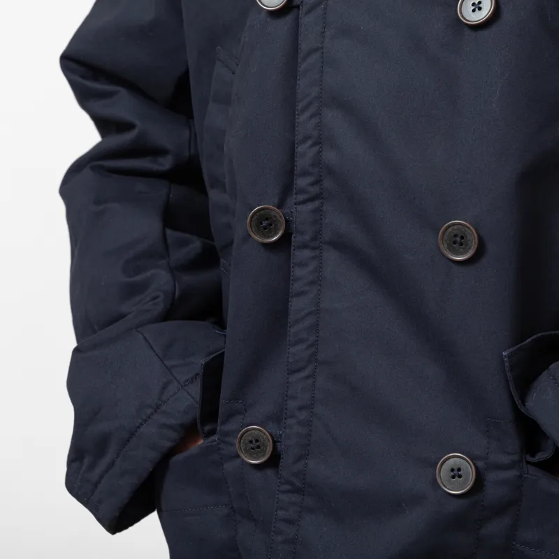 Universal Works Reversible Mackinaw Jacket Navy Brushed Polytech Sherpa-11