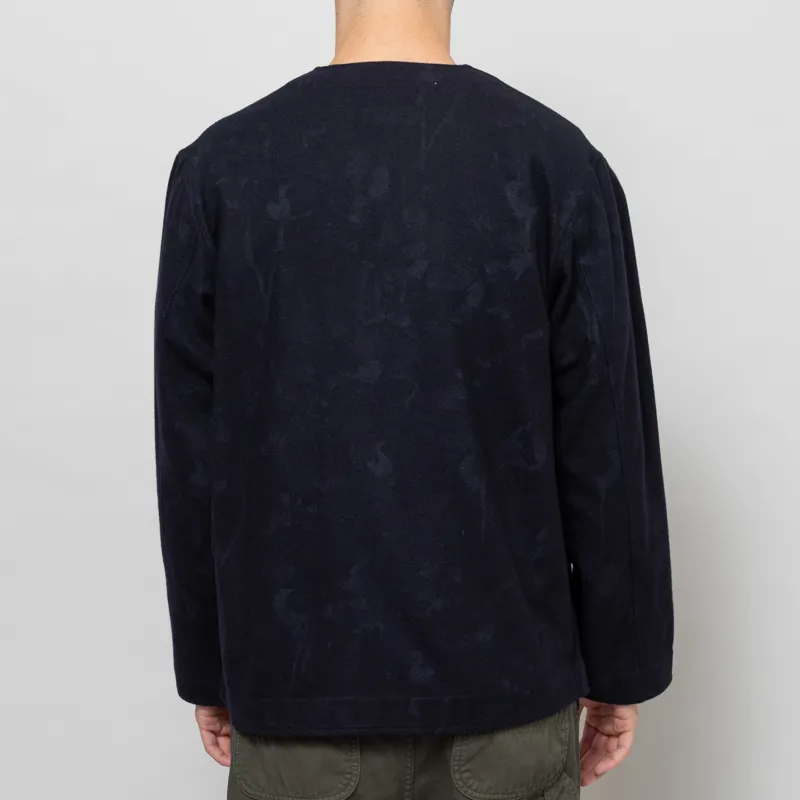 Universal Works Cabin Jacket Navy Flower Print Flannel-3