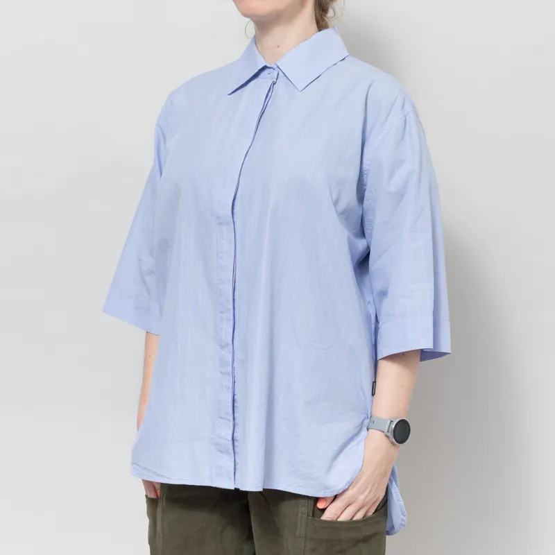 Selfhood Womens Short Sleeve Shirt Light Blue-1