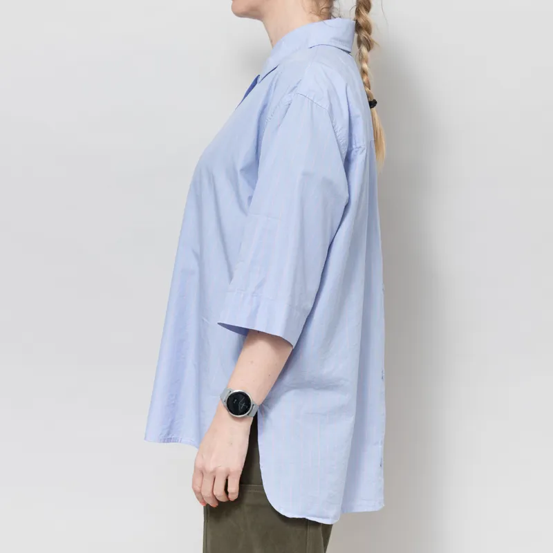 Selfhood Womens Short Sleeve Shirt Light Blue-2