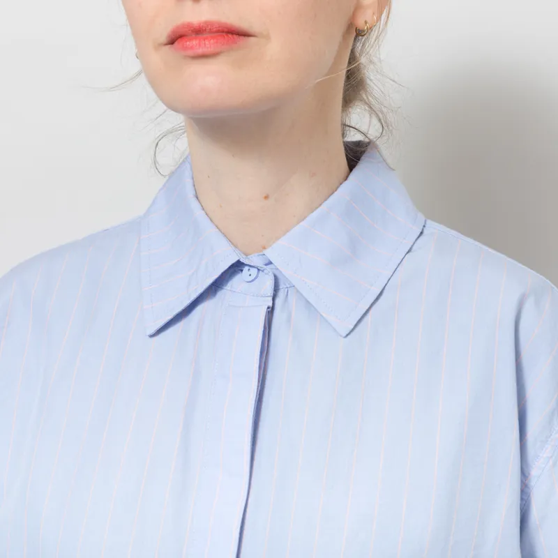 Selfhood Womens Short Sleeve Shirt Light Blue-5