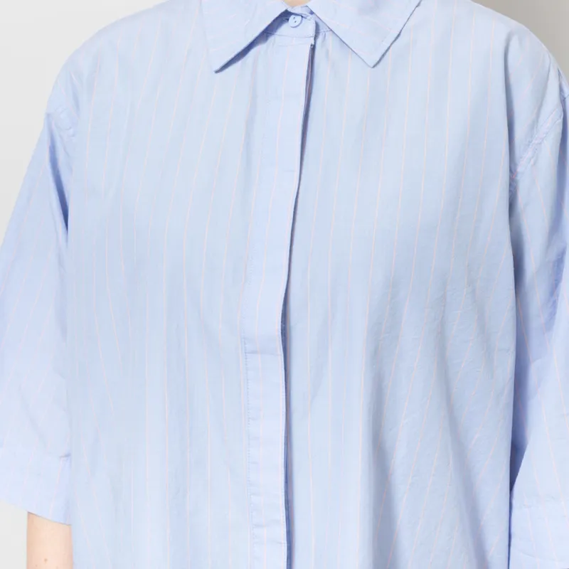 Selfhood Womens Short Sleeve Shirt Light Blue-6