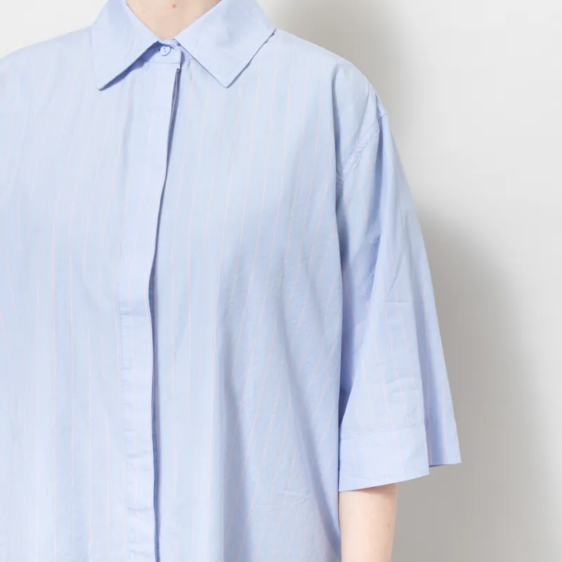 Selfhood Womens Short Sleeve Shirt Light Blue-7