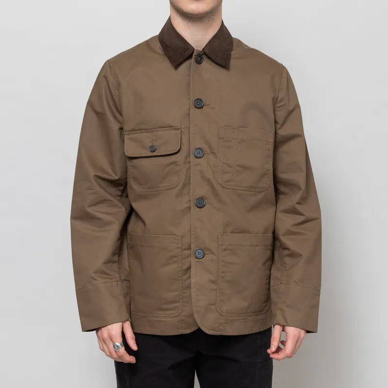Universal Works Merchant Jacket Khaki Brushed Polytech
