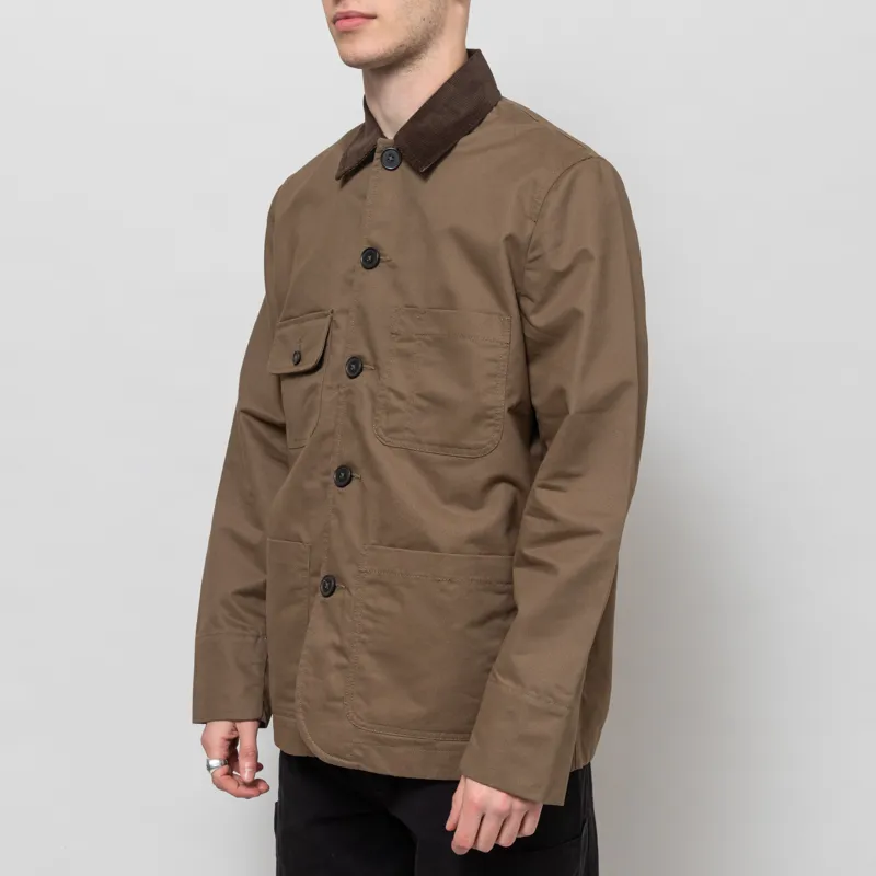 Universal Works Merchant Jacket Khaki Brushed Polytech-1
