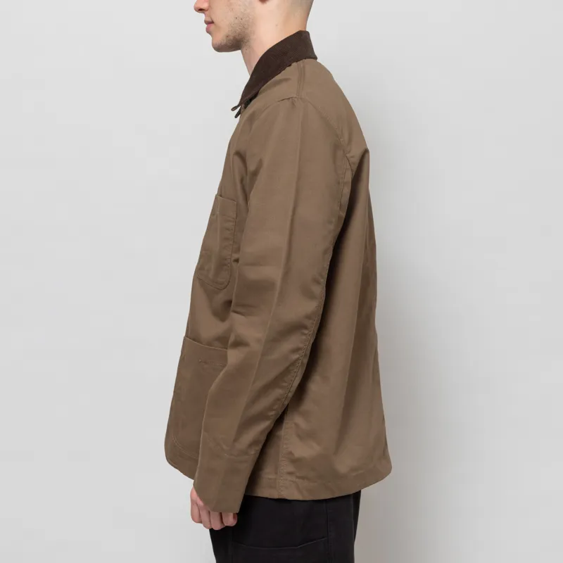 Universal Works Merchant Jacket Khaki Brushed Polytech-2