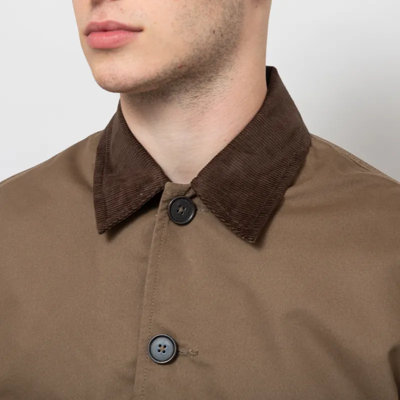 Universal Works Merchant Jacket Khaki Brushed Polytech-5