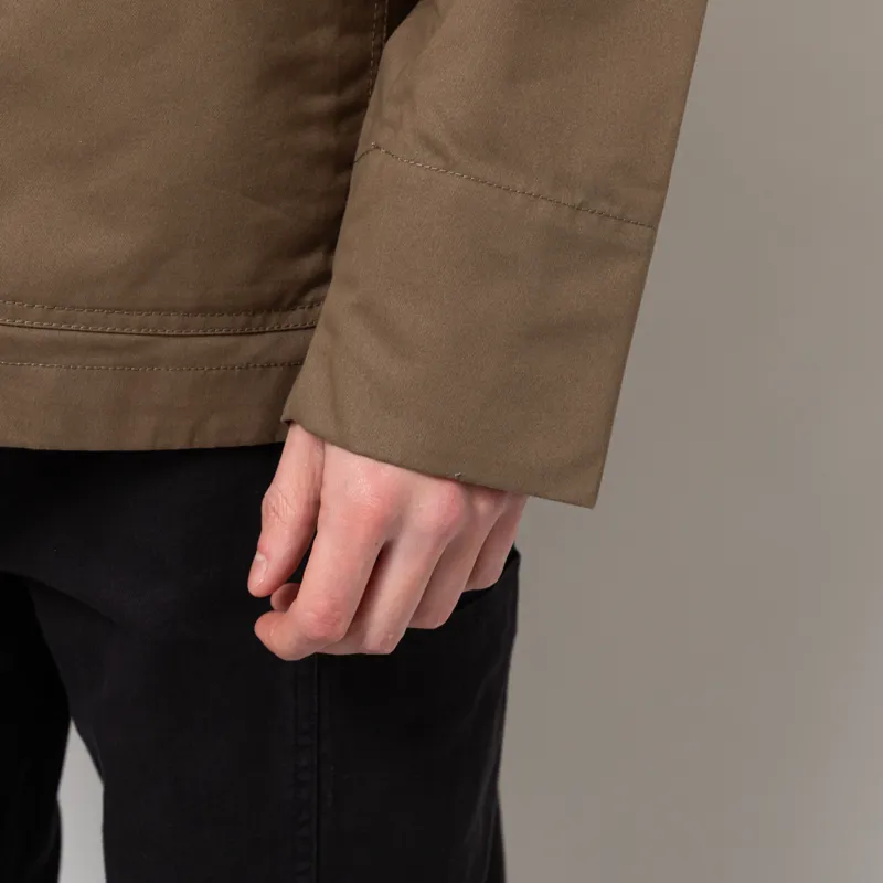 Universal Works Merchant Jacket Khaki Brushed Polytech-10