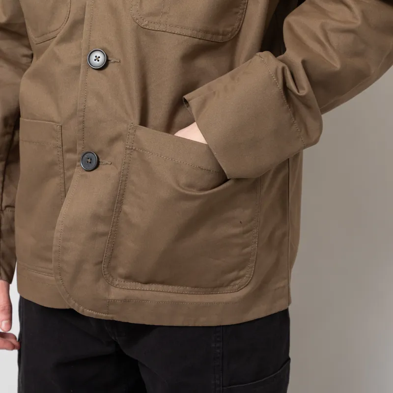 Universal Works Merchant Jacket Khaki Brushed Polytech-8