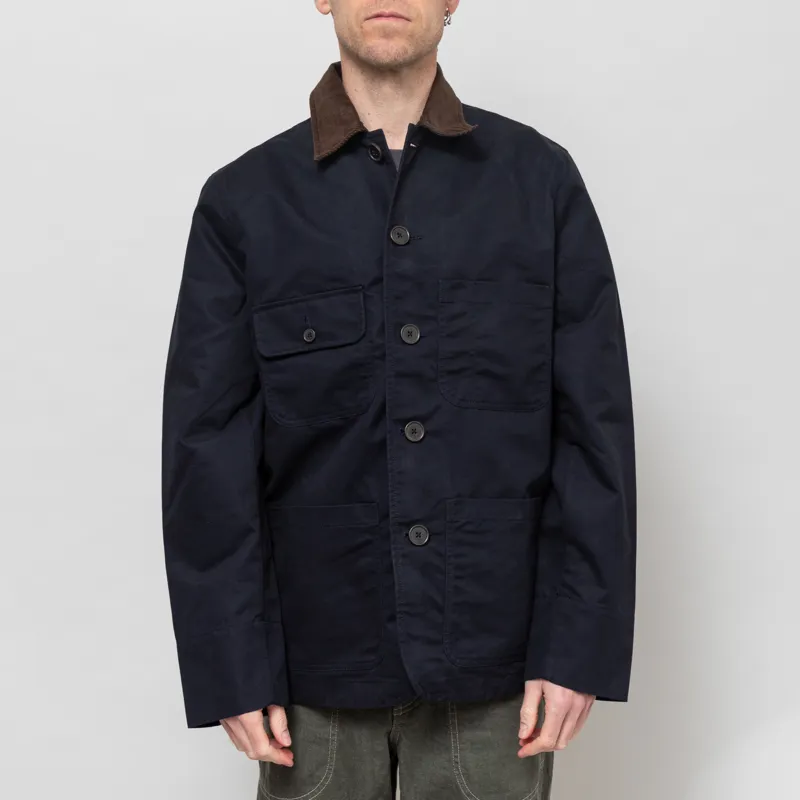Universal Works Merchant Jacket Navy Brushed Polytech