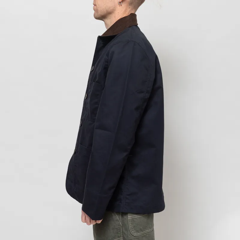 Universal Works Merchant Jacket Navy Brushed Polytech-2