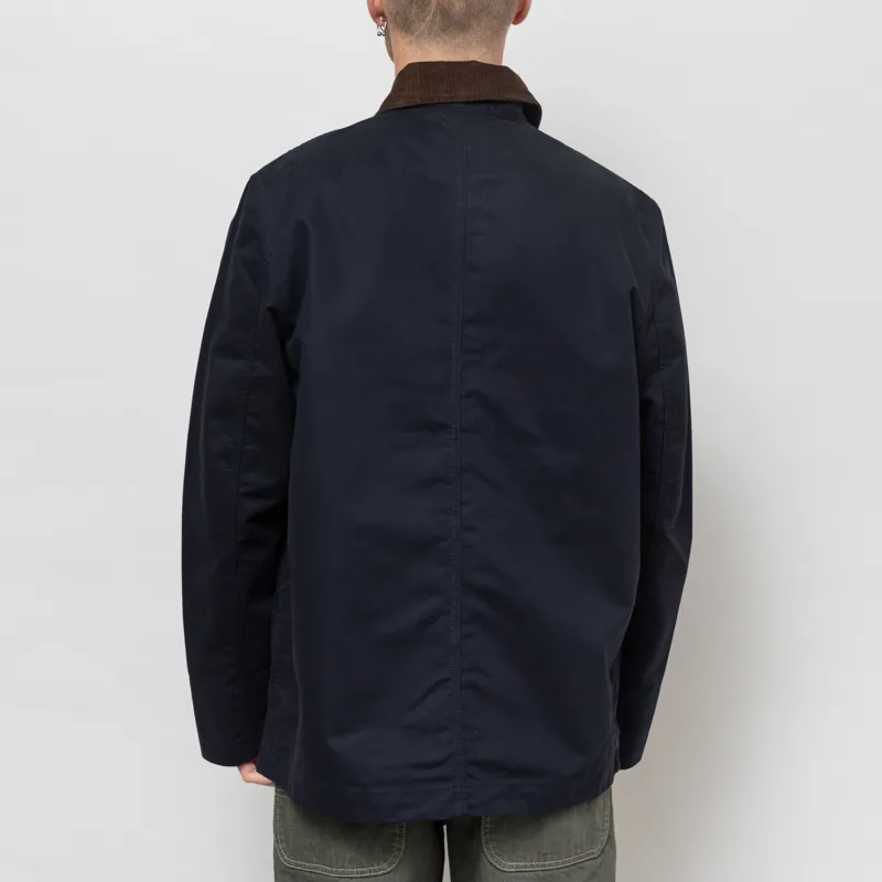 Universal Works Merchant Jacket Navy Brushed Polytech-3