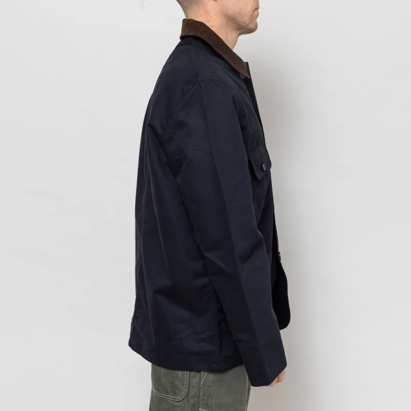 Universal Works Merchant Jacket Navy Brushed Polytech-4