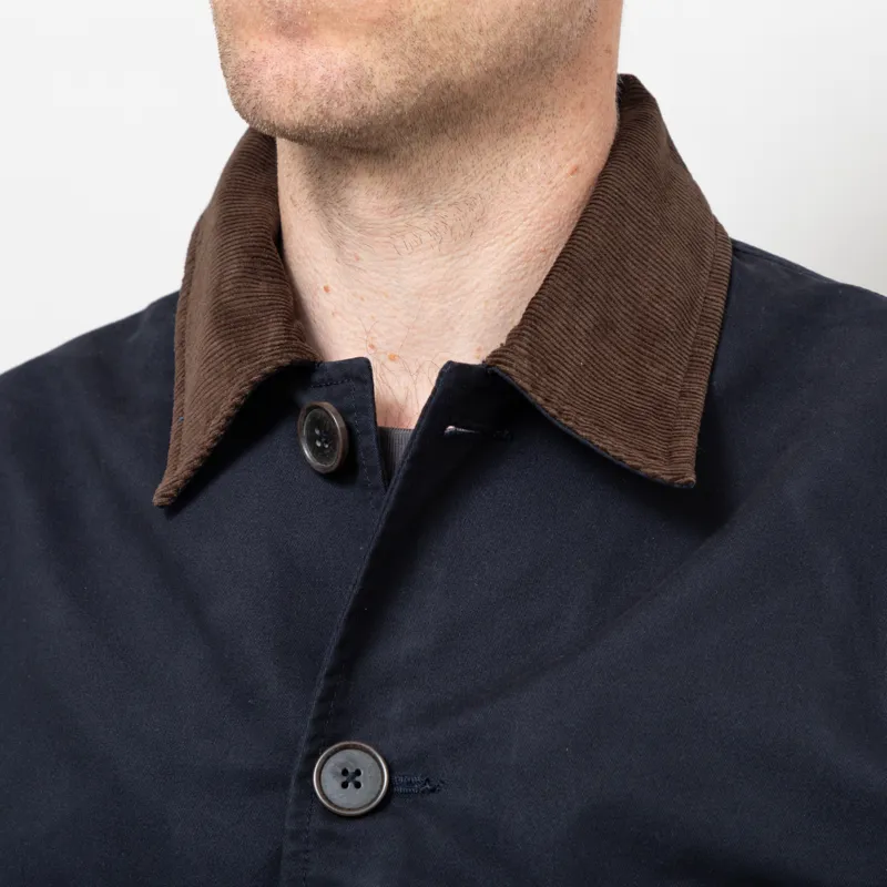 Universal Works Merchant Jacket Navy Brushed Polytech-5