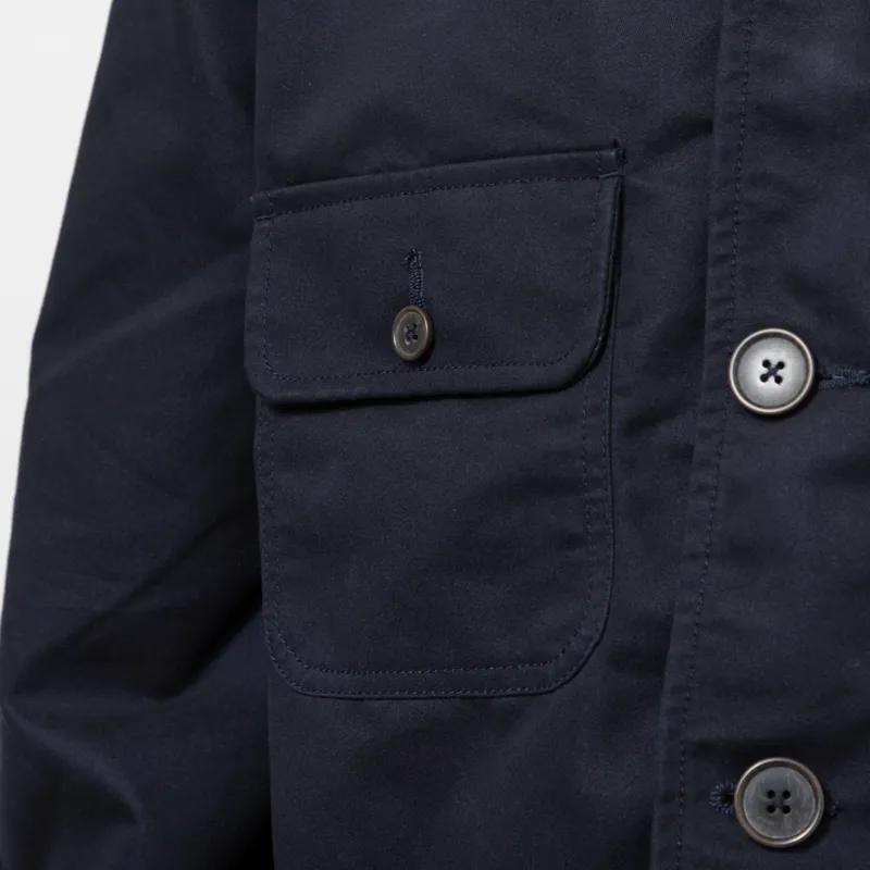 Universal Works Merchant Jacket Navy Brushed Polytech-9