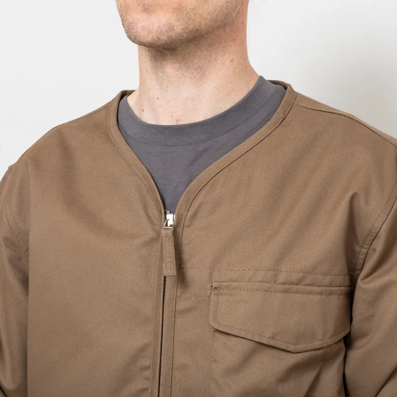 Universal Works Parachute Liner Jacket Khaki Brushed Polytech-12