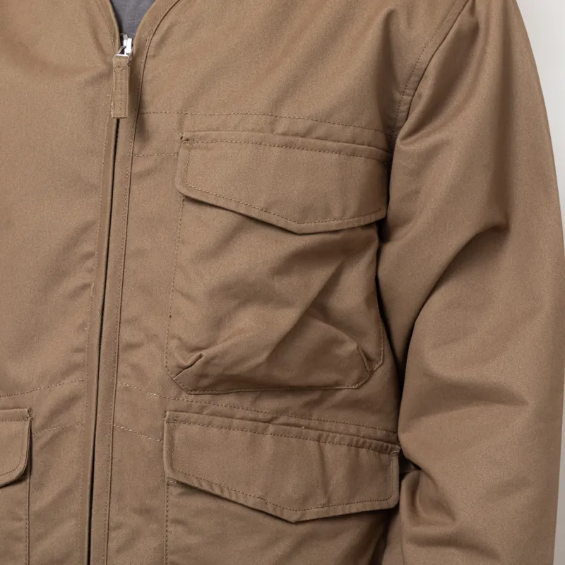 Universal Works Parachute Liner Jacket Khaki Brushed Polytech-6