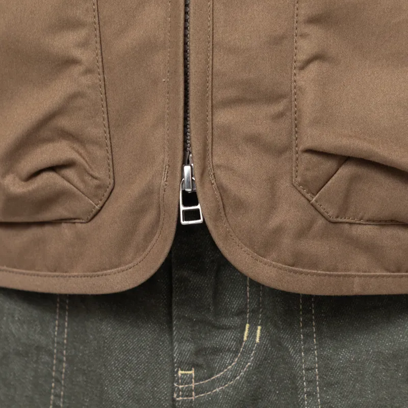 Universal Works Parachute Liner Jacket Khaki Brushed Polytech-7