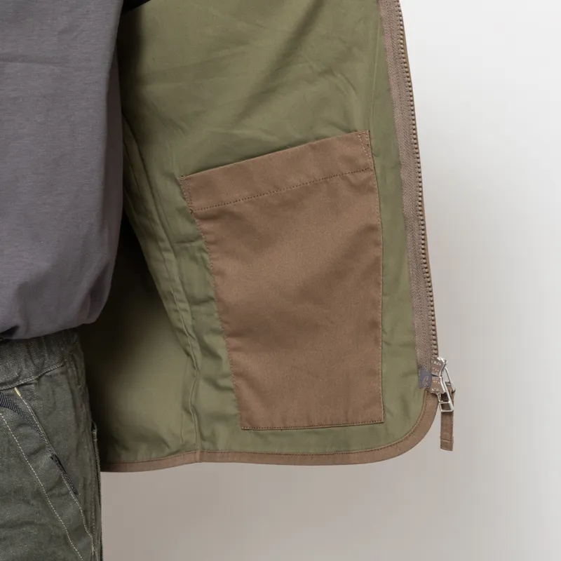 Universal Works Parachute Liner Jacket Khaki Brushed Polytech-8
