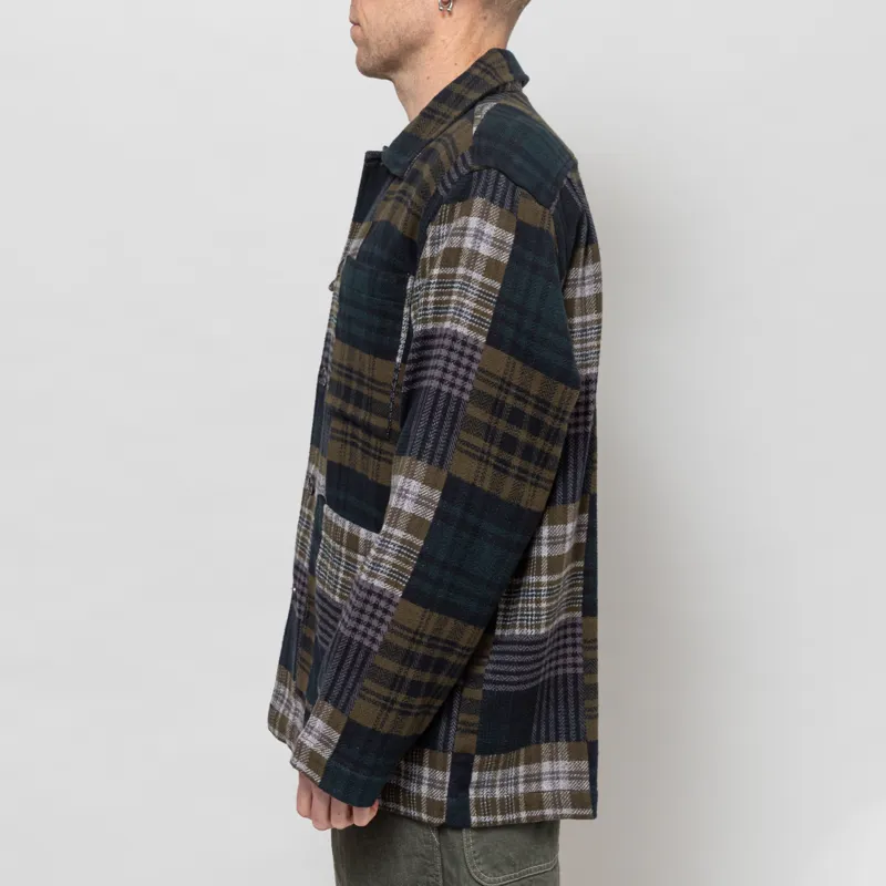 Universal Works Dockside Jacket Green Japanese Patchwork-2