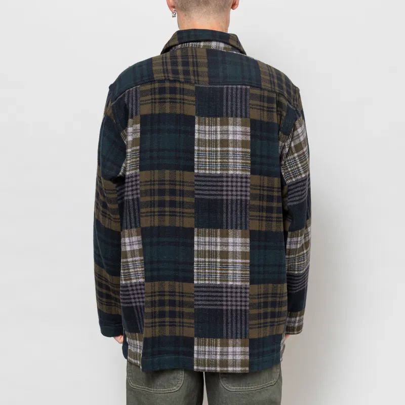 Universal Works Dockside Jacket Green Japanese Patchwork-3