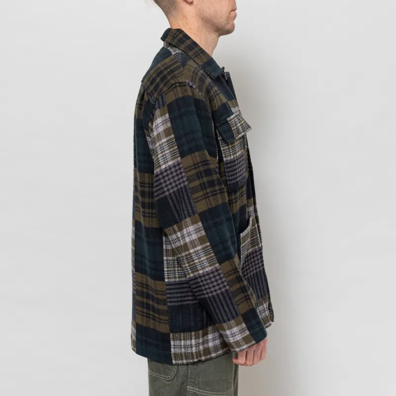 Universal Works Dockside Jacket Green Japanese Patchwork-4