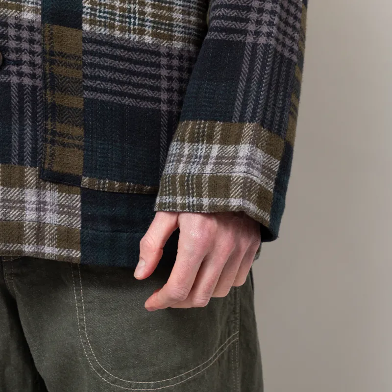 Universal Works Dockside Jacket Green Japanese Patchwork-10