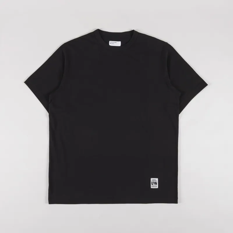 Universal Works Core T Shirt Black Single Jersey