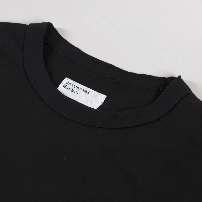 Universal Works Core T Shirt Black Single Jersey-2