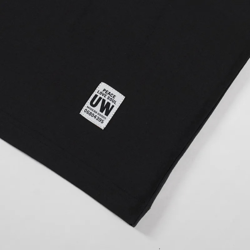 Universal Works Core T Shirt Black Single Jersey-4