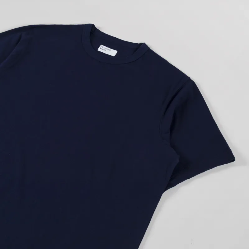 Universal Works Core T Shirt Navy Single Jersey-1