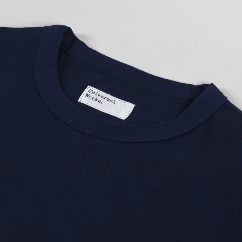 Universal Works Core T Shirt Navy Single Jersey-2