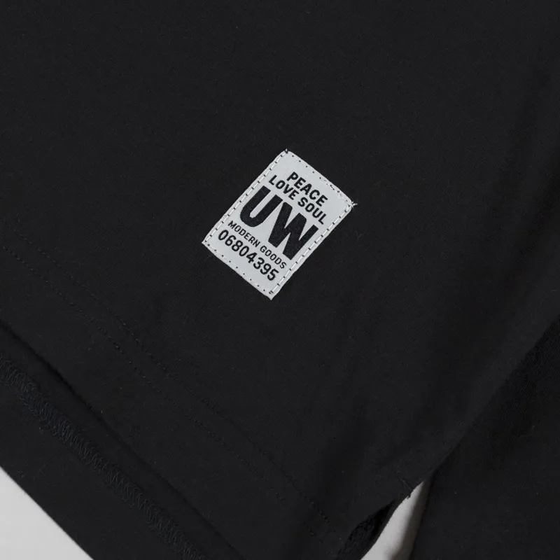Universal Works Long Sleeve Core T Shirt Black Single Jersey-4